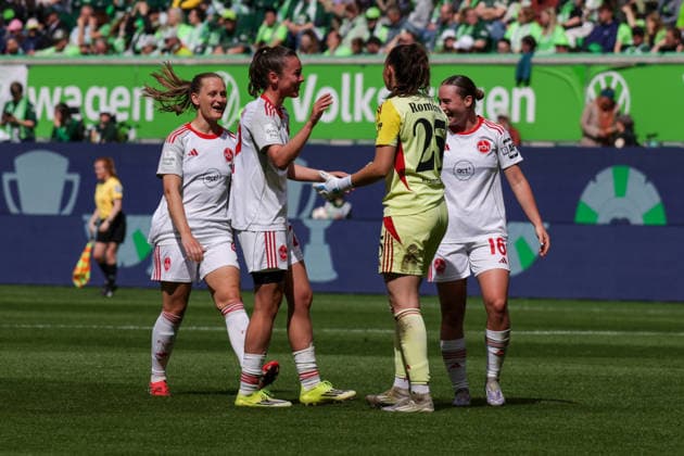17.05.2026, xgrfx, Fussball Google Pixel Frauen-Bundesliga, VfL Wolfsburg - 1.FC Nürnberg v.l. Tor, Lourdes Romero zum 2:1 (1.FC Nürnberg) (DFL DFB REGULATIONS PROHIBIT ANY USE OF PHOTOGRAPHS as IMAGE SEQUENCES and or QUASI-VIDEO) Wolfsburg