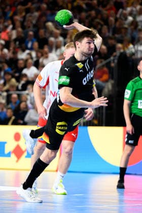 Koeln: Handball Laenderspiel - Deutschland - Daenemark Lukas Zerbe (Deutschland) Koeln Lanxess Arena Deutschland