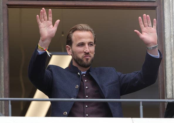 17.05.2026, Meisterfeier am Münchener Rathaus, Marienplatz Muenchen, im Bild: Harry Kane (FC Bayern Muenchen)