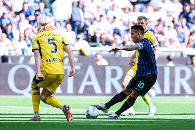 FC Internazionale vs Hellas Verona FC - Serie A 2025 26 - 17 05 2026 Lautaro Martinez of FC Internazionale seen in action during Serie A 2025 26 football match between FC Internazionale and Hellas Verona FC at San Siro Stadium in Milan, Italy Copyright: xBEAUTIFULxSPORTS Carabellix