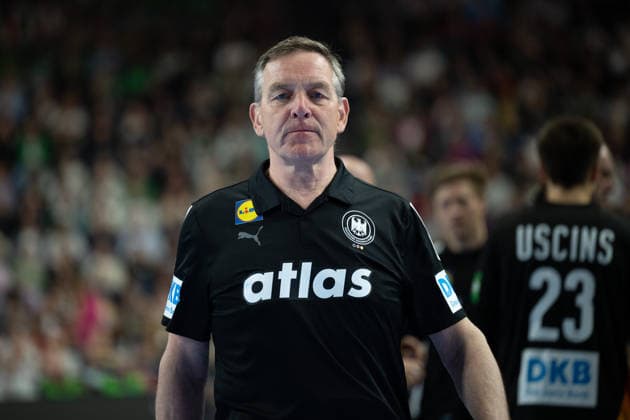 Mens Handball international match, Länderspiel, Nationalmannschaft Germany - Denmark. May 17, 2026 Alfred Gislason (Trainer Germany Deutschland); Mens Handball International Match, Germany - Denmark. May 17, 2026 Copyright: xBEAUTIFULxSPORTS Erlhofx