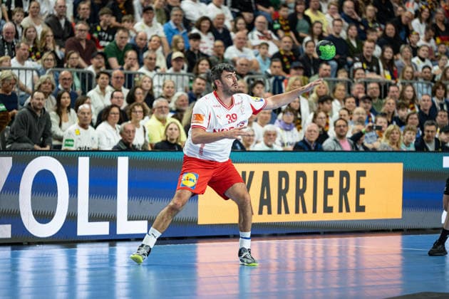 Mens Handball international match, Länderspiel, Nationalmannschaft Germany - Denmark. May 17, 2026 Jacob Lassen (Denmark, 39), ; Mens Handball International Match, Germany - Denmark. May 17, 2026 Copyright: xBEAUTIFULxSPORTS Erlhofx