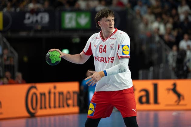Mens Handball international match, Länderspiel, Nationalmannschaft Germany - Denmark. May 17, 2026 Lasse Moller (Denmark, 64), ; Mens Handball International Match, Germany - Denmark. May 17, 2026 Copyright: xBEAUTIFULxSPORTS Erlhofx