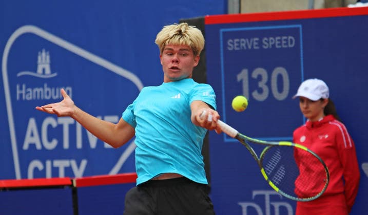 Tennis-Stadion am Rothenbuam: RothenbaumBitpanda Hamburg Open, ATP, Tennis Herren 500, 1. Runde: DTB-Profi Diego Dedura.