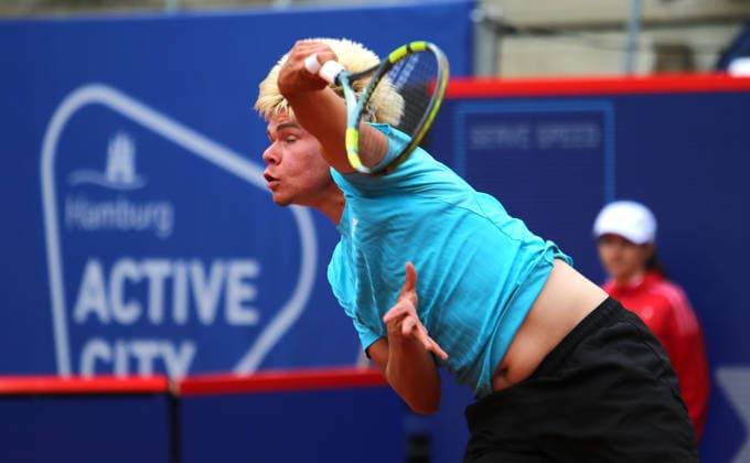 Tennis-Stadion am Rothenbuam: RothenbaumBitpanda Hamburg Open, ATP, Tennis Herren 500, 1. Runde: DTB-Profi Diego Dedura.