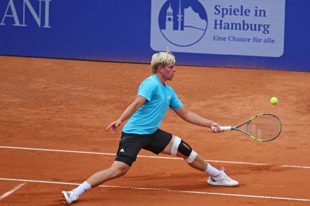 Tennis-Stadion am Rothenbuam: RothenbaumBitpanda Hamburg Open, ATP, Tennis Herren 500, 1. Runde: DTB-Profi Diego Dedura.