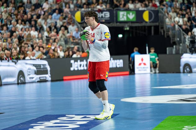Mens Handball international match, Länderspiel, Nationalmannschaft Germany - Denmark. May 17, 2026 Lasse Moller (Denmark, 64), ; Mens Handball International Match, Germany - Denmark. May 17, 2026 Copyright: xBEAUTIFULxSPORTS Erlhofx