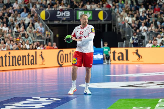 Mens Handball international match, Länderspiel, Nationalmannschaft Germany - Denmark. May 17, 2026 Simon Pytlick (Denmark, 43), ; Mens Handball International Match, Germany - Denmark. May 17, 2026 Copyright: xBEAUTIFULxSPORTS Erlhofx