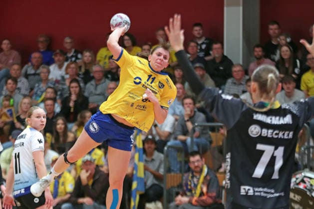 Handball, 2. Alsco HBF: HC Leipzig - Bergischer HC; 17.05.2026 Alina Gaubatz (11, HC Leipzig). 2. Alsco Handball Bundesliga Frauen, HBF, Saison 2025 2026, 28. Spieltag: HC Leipzig vs. Bergischer HC am 17.05.2026 in der Sporthalle Brüderstraße Leipzig. Copyright: xBEAUTIFULxSPORTS JanxKaeferx