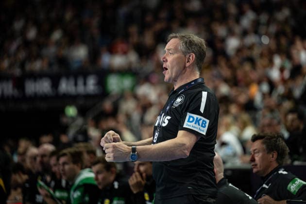 Mens Handball international match, Länderspiel, Nationalmannschaft Germany - Denmark. May 17, 2026 Alfred Gislason (Trainer Germany Deutschland); Mens Handball International Match, Germany - Denmark. May 17, 2026 Copyright: xBEAUTIFULxSPORTS Erlhofx