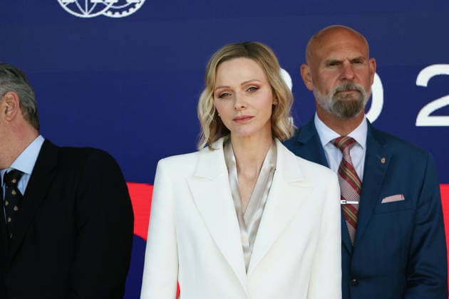 Charlene, Prinzessin von Monaco auf dem Podium zum FE Rennen 2, FIA Formel E Weltmeisterschaft Saison 12, Monaco E- Prix, MonteCarlo, MC, 17.05.2026, FE