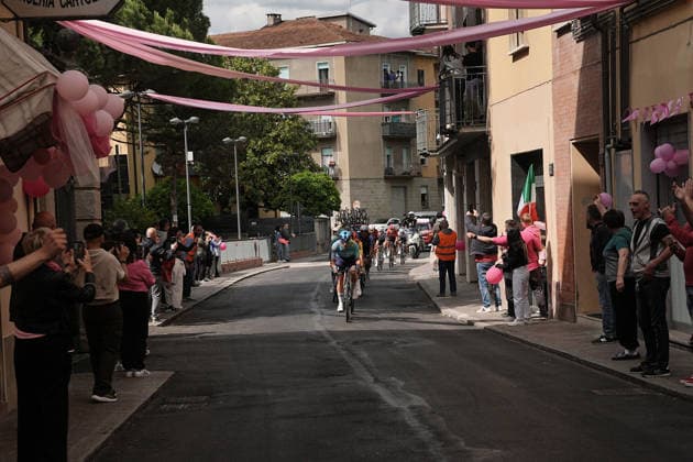 The pack rides during Stage 9 of the Giro d™Italia from Cervia to Corno alle Scale, Italy, Sunday May 17, 2026.  Copyright: xMarcoxAlpozzi LaPressex