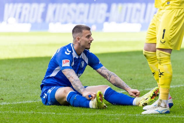 Deutschland: 2.Bundesliga, 34. Spieltag, Saison 2025 2026, 1.FC Magdeburg vs 1. FC Kaiserslautern Avnet Arena (Magdeburg) : Zukowski Mateusz (1. FC Magdeburg, 22)