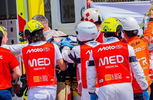Alex Marquez (73 ESP Gresini Racing) suffers a serious accident during the race at the MotoGP Catalonia Grand Prix 2026 in Montmelo Spain on 17 May 2026 Cordon Press 