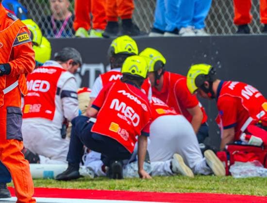 Alex Marquez (73 ESP Gresini Racing) suffers a serious accident during the race at the MotoGP Catalonia Grand Prix 2026 in Montmelo Spain on 17 May 2026 Cordon Press 