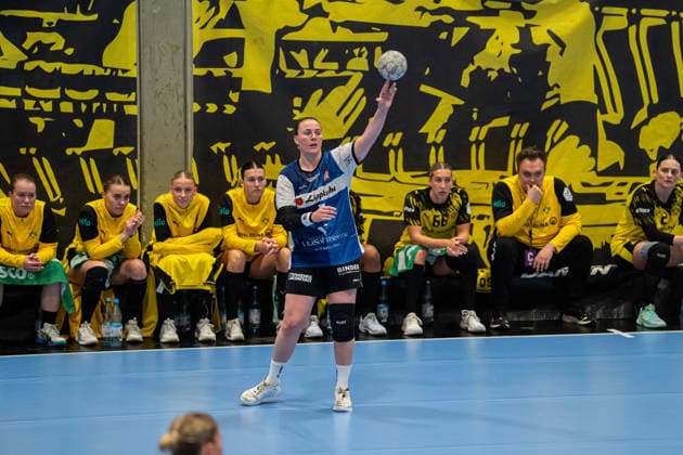 HSG Blomberg-Lippe (GER) vs. Borussia Dortmund (GER) Handball, 1. Handball Bundesliga Frauen, Finale, Spiel 1, 17.5.2026, Saision 2025 2026, Dortmund Diana Magnusdottir (HSG Blomberg-Lippe, 07) beim Spielaufbau Dortmund Sporthalle Wellinghofen Deutschland