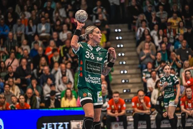 Szene mit Luisa Schulze (33; Frisch auf Göppingen Frauen) in der EWS Arena Szene mit Luisa Schulze (33; Frisch auf Göppingen Frauen)