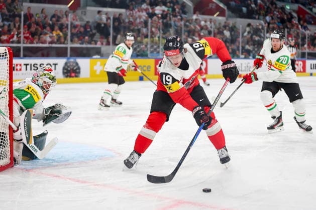 Ice hockey, Eishockey - IIHF WC 2026 ZURICH,SWITZERLAND,17.MAY.26 - ICE HOCKEY - IIHF Ice Hockey World Championship, WM, Weltmeisterschaft 2026, group stage, Austria vs Hungary. Image shows Vinzenz Rohrer (AUT).  GEPAxpictures xMaticxKlansek