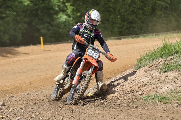 Tom Militzer (98) KTM 250 , Deutschland, Motorsport, ADAC Motocross Schopfheim 2026, Baden-Württembergische Motocross-Meisterschaft OPEN, 1. Lauf, 17.05.2026, Schopfheim Motocross Rennstrecke Deutschland Copyright: xGrantxHubbsx