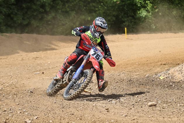 Jan Osswald (76) Honda , Deutschland, Motorsport, ADAC Motocross Schopfheim 2026, Baden-Württembergische Motocross-Meisterschaft OPEN, 1. Lauf, 17.05.2026, Schopfheim Motocross Rennstrecke Deutschland Copyright: xGrantxHubbsx