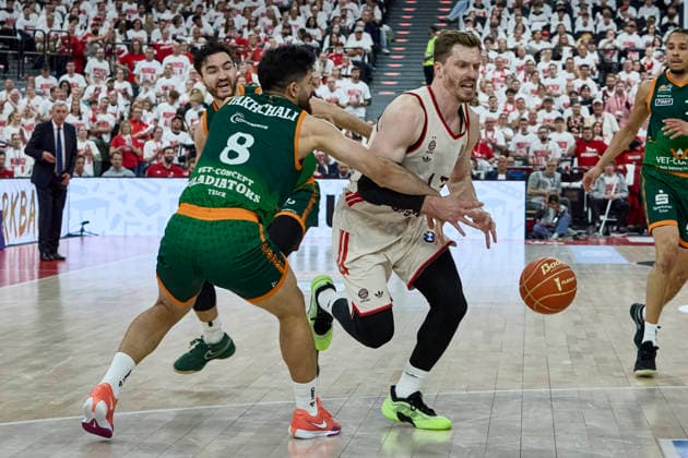 Deutsche Basketball Bundesliga (BBL), FC Bayern München Basketball vs VET-CONCEPT GLADIATORS Trier, München FC Bayern Basketball, Trier VET-CONCEPT GLADIATORS, 2026-05-17 in München (SAP Garden) sportworld München SAP Garden Bayern Deutschland