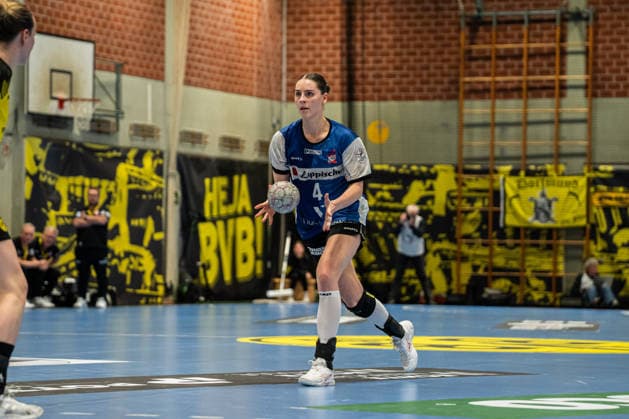 HSG Blomberg-Lippe (GER) vs. Borussia Dortmund (GER) Handball, 1. Handball Bundesliga Frauen, Finale, Spiel 1, 17.5.2026, Saision 2025 2026, Dortmund Andrea Jacobsen (HSG Blomberg-Lippe, 04) beim Spielaufbau Dortmund Sporthalle Wellinghofen Deutschland