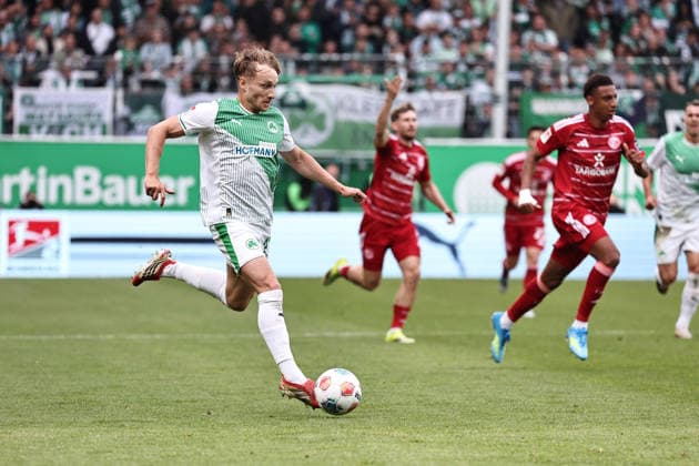 Jannik Dehm, Fürth, im Rückrundenspiel der Saison 2025 2026 zwischen SpVgg Greuther Fürth und Fortuna Düsseldorf (3:0) in Fürth; 17 05 2026; -