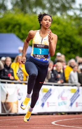 35. Internationales Läufermeeting; Pliezhausen, 17.05.2026 Malaika Mihambo (GER LG Kurpfalz) im 150m-Sprint der Frauen; 35. Internationales Läufermeeting am 17.05.2026 im Schönbuchstadion in Pliezhausen (Baden-Württemberg). Copyright: xBEAUTIFULxSPORTS R.xSchmittx