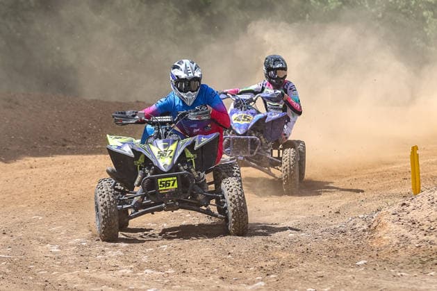 Justin Linke (567) DEU Yamaha und Luca Stiller (45) DEU Yamaha , Deutschland, Motorsport, ADAC Motocross Schopfheim 2026, DMX Quad Deutsche Meisterschaft, 1. Lauf, 17.05.2026, Schopfheim Motocross Rennstrecke Deutschland Copyright: xGrantxHubbsx