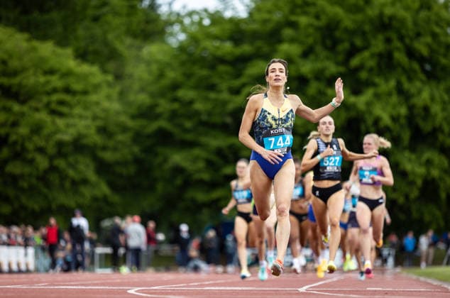 35. Internationales Läufermeeting; Pliezhausen, 17.05.2026 Auf der Ziellinie: Lara Tortell (GER Athletics Team Karben) gewinnt die 1000m der Frauen; 35. Internationales Läufermeeting am 17.05.2026 im Schönbuchstadion in Pliezhausen (Baden-Württemberg). Copyright: xBEAUTIFULxSPORTS R.xSchmittx