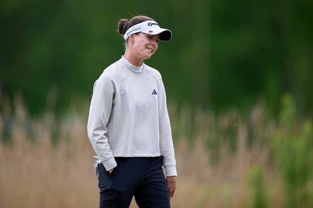 GER, Winsen (Luhe), Amundi German Masters, Ladies European Tour (LET), (14.05.-17.05.2026), Green Eagle Golf Courses, Round 4, Esther Henseleit (Germany), mit Ihrem Spiel nicht zufrieden, Runde 4, Samstag 17.05.2026, GER, Winsen (Luhe), Amundi German Masters, Ladies European Tour (LET), (14.05.-17.05.2026), Green Eagle Golf Courses, Copyright: xClaudiusxRauchx