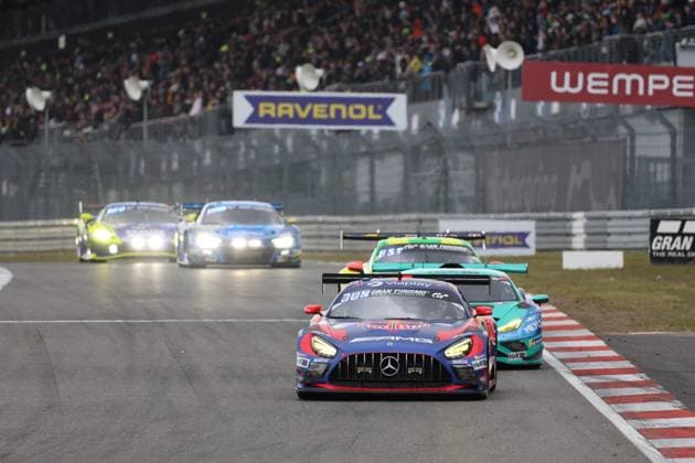 RECORD DATE NOT STATED 3 Max Verstappen (NDL) Lucas Auer (AUT) Jules Gounon (AND) Daniel Juncadella (ESP), Mercedes-AMG GT3 Evo, Mercedes-AMG Team Verstappen Racing - Winward Racing (GER) vor 7 Pavel Lefterov (BUL) Christian Engelhart (GER) Maximilian Paul (GER) Patricia Stalidzane (Muenchen LAT), Lamborghini Huracan GT3 Evo 2, Team: Konrad Motorsport (GER) GER, Motorsport, 54. ADAC Ravenol 24H-Rennen Nuerburgring 2025, Rennen, Nuerburg, 17.05.2026 GER, Motorsport, 54. ADAC Ravenol 24H-Rennen Nuerburgring 2025, Rennen, Nuerburg, 17.05.2026 Nuerburg Copyright: xEibner-Pressefoto JuergenxAugstx EP_JAT