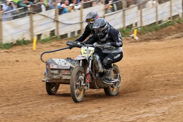 Pierre Seifert DEU und Bruno Kälin CHE (3) SMT-AMS , Deutschland, Motorsport, ADAC Motocross Schopfheim 2026, DMX Seitenwagen Deutsche Meisterschaft, 1. Lauf, 17.05.2026, Schopfheim Motocross Rennstrecke Deutschland Copyright: xGrantxHubbsx