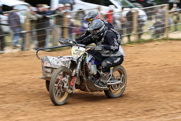 Pierre Seifert DEU und Bruno Kälin CHE (3) SMT-AMS , Deutschland, Motorsport, ADAC Motocross Schopfheim 2026, DMX Seitenwagen Deutsche Meisterschaft, 1. Lauf, 17.05.2026, Schopfheim Motocross Rennstrecke Deutschland Copyright: xGrantxHubbsx