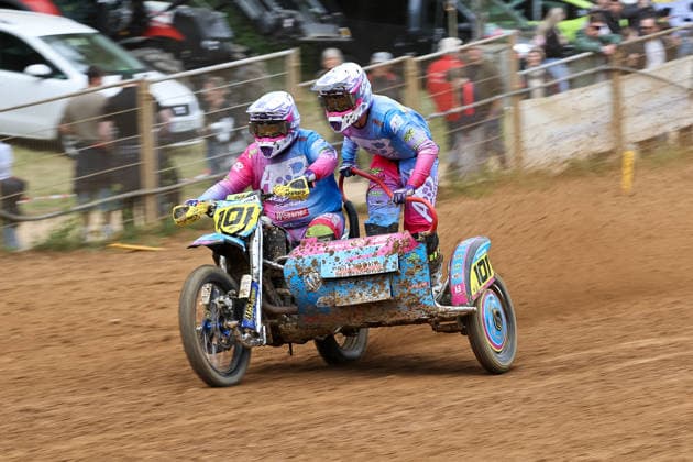 Mark Tellermann und Leon Tellermann DEU (101) WSP-KTM , Deutschland, Motorsport, ADAC Motocross Schopfheim 2026, DMX Seitenwagen Deutsche Meisterschaft, 1. Lauf, 17.05.2026, Schopfheim Motocross Rennstrecke Deutschland Copyright: xGrantxHubbsx