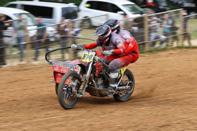 Patrick Hengster und Justin Blume DEU (914) VMC-Ppower , Deutschland, Motorsport, ADAC Motocross Schopfheim 2026, DMX Seitenwagen Deutsche Meisterschaft, 1. Lauf, 17.05.2026, Schopfheim Motocross Rennstrecke Deutschland Copyright: xGrantxHubbsx