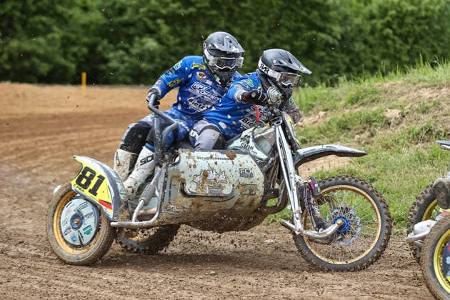 Michel Schmidt und Clemens Fäth DEU (81) WSP-Zabel , Deutschland, Motorsport, ADAC Motocross Schopfheim 2026, DMX Seitenwagen Deutsche Meisterschaft, 1. Lauf, 17.05.2026, Schopfheim Motocross Rennstrecke Deutschland Copyright: xGrantxHubbsx