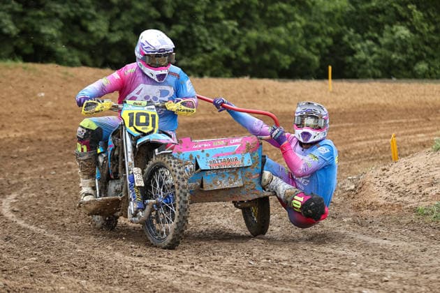 Mark Tellermann und Leon Tellermann DEU (101) WSP-KTM , Deutschland, Motorsport, ADAC Motocross Schopfheim 2026, DMX Seitenwagen Deutsche Meisterschaft, 1. Lauf, 17.05.2026, Schopfheim Motocross Rennstrecke Deutschland Copyright: xGrantxHubbsx