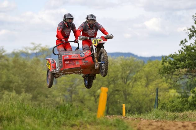 Patrick Hengster und Justin Blume DEU (914) VMC-Ppower , Deutschland, Motorsport, ADAC Motocross Schopfheim 2026, DMX Seitenwagen Deutsche Meisterschaft, 1. Lauf, 17.05.2026, Schopfheim Motocross Rennstrecke Deutschland Copyright: xGrantxHubbsx