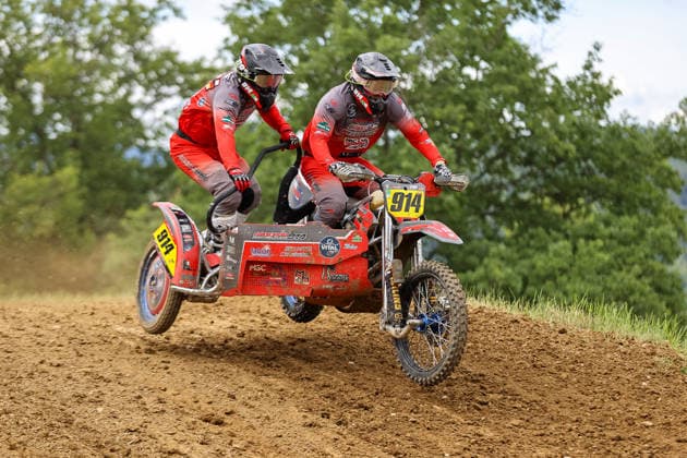 Patrick Hengster und Justin Blume DEU (914) VMC-Ppower , Deutschland, Motorsport, ADAC Motocross Schopfheim 2026, DMX Seitenwagen Deutsche Meisterschaft, 1. Lauf, 17.05.2026, Schopfheim Motocross Rennstrecke Deutschland Copyright: xGrantxHubbsx