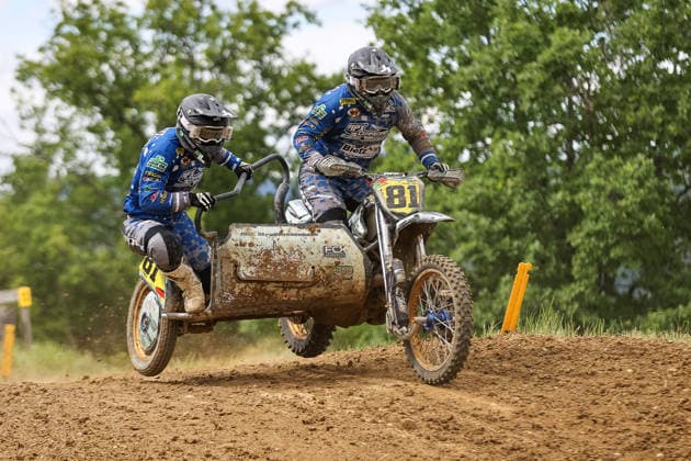 Michel Schmidt und Clemens Fäth DEU (81) WSP-Zabel , Deutschland, Motorsport, ADAC Motocross Schopfheim 2026, DMX Seitenwagen Deutsche Meisterschaft, 1. Lauf, 17.05.2026, Schopfheim Motocross Rennstrecke Deutschland Copyright: xGrantxHubbsx
