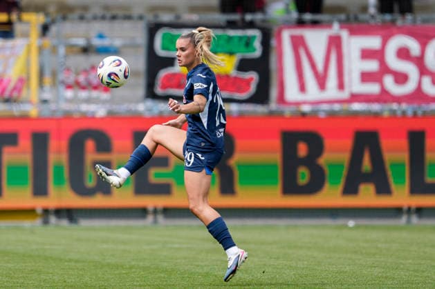 Selina Cerci (TSG, 29), am Ball, Freisteller, Ganzkörper, Einzelbild, Einzelfoto, Aktion, Action, 17.05.2026, Sinsheim (Hoffenheim) (Deutschland), Fussball, Google Pixel Frauen-Bundesliga, TSG 1899 Hoffenheim - RB Leipzig, DFB DFL REGULATIONS PROHIBIT ANY USE OF PHOTOGRAPHS AS IMAGE SEQUENCES AND OR QUASI-VIDEO.