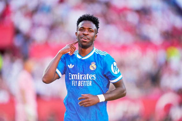 Sevilla FC v Real Madrid CF - LaLiga EA Sports Vinicius Junior left winger of Real Madrid and Brazil celebrates after scoring his sides first goal during the LaLiga EA Sports match between Sevilla FC and Real Madrid CF at Estadio Ramon Sanchez Pizjuan on May 17, 2026 in Seville, Spain. Seville Spain  Copyright: xJosexBretonx originalFilename:bretonhernandez-sevillaf260517_npRNI.jpg