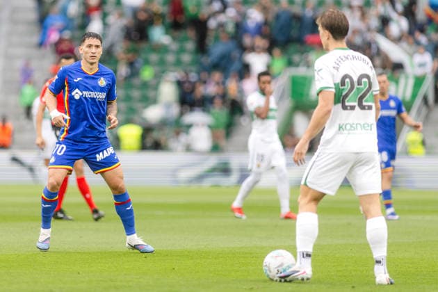 ESP: Elche v Getafe. LALIGA First half of Elche CF vs Getafe CF match during the LALIGA EASPORTS match, Round 37, between Elche and Getafe, played at Martinez Valero on May 17, 2026 in Elche Spain Elche Spain Football Copyright: xHugoxIzquierdox xAgenciaxLOFx