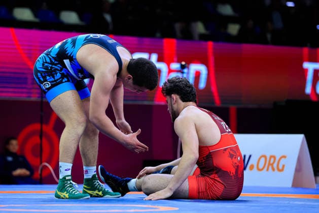 U17, U 17 Wrestling European Championships 92kg FS - Nuradin Mustafaev (GEO) df. Elgun Karimli (AZE)