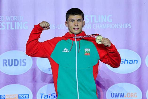 U17, U 17 Wrestling European Championships Podium 71kg FS - Gold: Nikolay Stoykov Iliev (BUL)