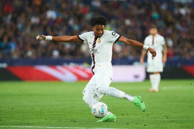 Johan Mojica (RCD Mallorca) during the LaLiga EA Sports match between Levante UD and RCD Mallorca at Ciudad de Valencia on May 17, 2026 in Valencia, Spain. (Photo by Maria Jose Segovia DeFodi Images) -