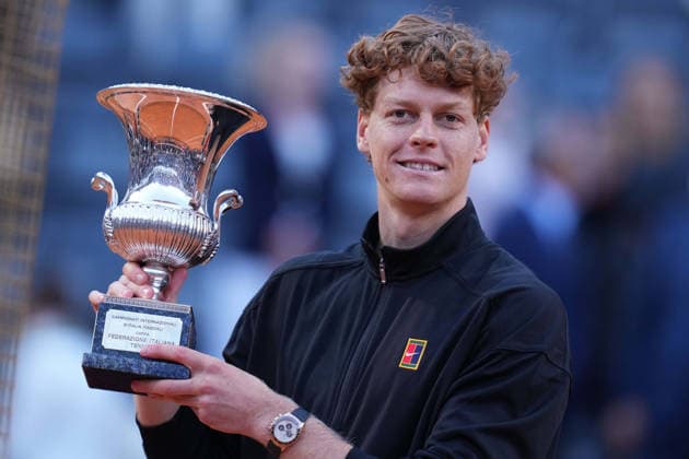 Jannik Sinner during the man™s singles final between Jannik Sinner (ITA) vs Casper Ruud (NOR) at the Internazionali d Italia in Rome, Sunday 17 May 2026. (Alfredo Falcone LaPresse)  Copyright: xAlfredoxFalcone LaPressex