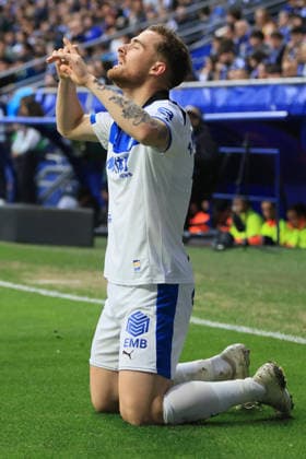 RECORD DATE NOT STATED ESP: LaLiga EA Sports Real Oviedo v Alaves Toni Martinez scores goal (0-1) for Alaves and celebrates his goal during LaLiga EA Sports, between Real Oviedo v Alaves played at Carlos Tartiere Stadium in Oviedo on May 17th, 2026 in Spain; Oviedo Spain Futbol Copyright: xAgenciaxLOFx