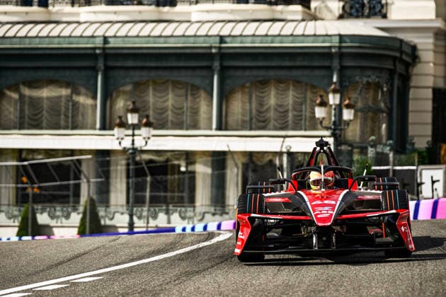 Monaco E-Prix Round 10 Driver Nyck De Vries of Team Mahindra Racing participates in a qualifying session with the Mahindra M12Electro during the ABB FIA Formula E World Championship, WM, Weltmeisterschaft Monaco E-Prix 2026 in Monte Carlo, Monaco, on May 17, 2026. Monte Carlo Monaco  Copyright: xLucaxBarsalix originalFilename:barsali-notitle260517_npDHx.jpg
